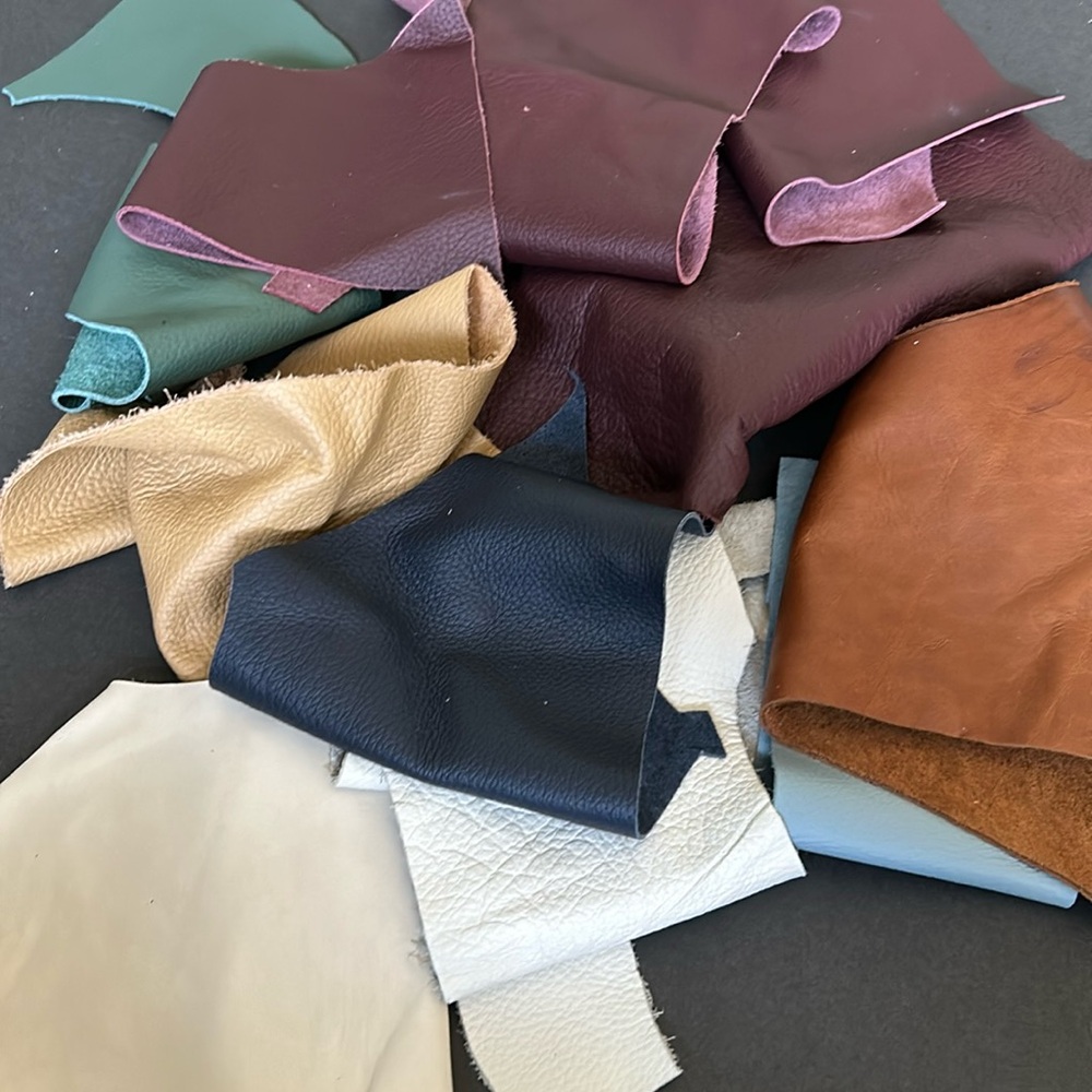# 12 - Leather remnants pieces perfect for crafting